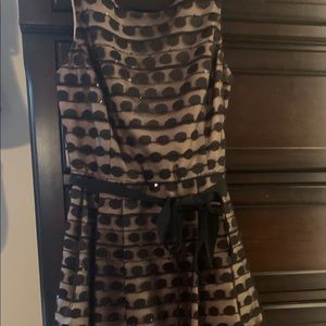 Black and champagne dress